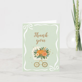 Fall Little Pumpkin Baby Shower Bedankkaart