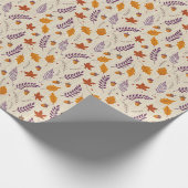 Fall Maple and Lavender Gift Wrap for Thanksgiving Cadeaupapier (Hoek)