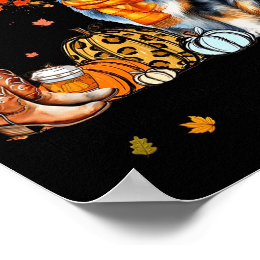 Fall Maple Tree Print Dog Lover Happy Thanksgiving (Hoek)