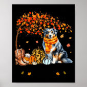 Fall Maple Tree Print Dog Lover Happy Thanksgiving (Voorkant)