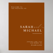 Fall Minimal Modern Script Simple Wedding Welcome Poster (Voorkant)