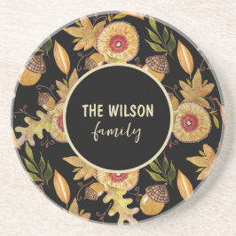 Fall Mood Acorn Oak Watercolor Art Zandsteen Onderzetter