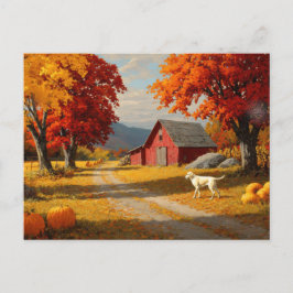Fall Nature Scene Autumn Fall Leaves Landscape Briefkaart