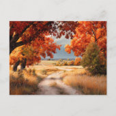 Fall Nature Scene AutumnFall Leaves Landscape Briefkaart (Voorkant)