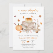 Fall New Chapter Will Soon Begin Baby Shower Kaart (Voorkant)