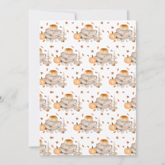 Fall New Chapter Will Soon Begin Baby Shower Kaart (Achterkant)