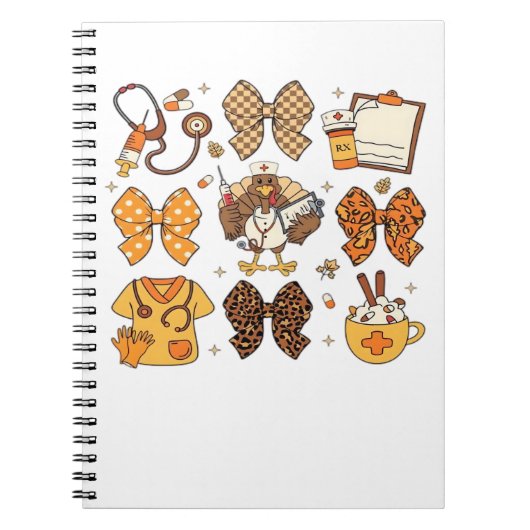 Fall Nurse Thanksgiving Classic T-Shirt.png Notitieboek (Voorkant)