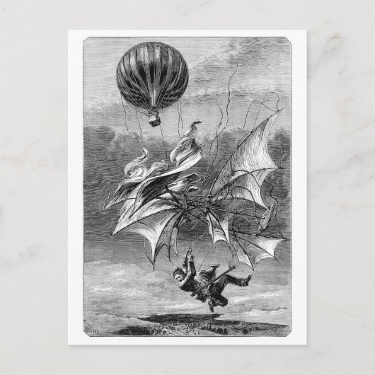Fall of the Flying Man Briefkaart (Voorkant)