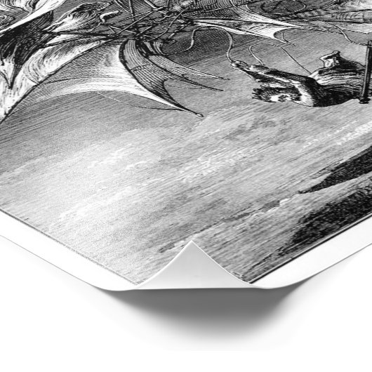 Fall of the Flying Man Foto Afdruk (Hoek)