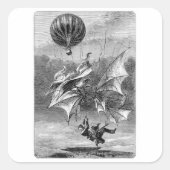 Fall of the Flying Man Vierkante Sticker (Voorkant)