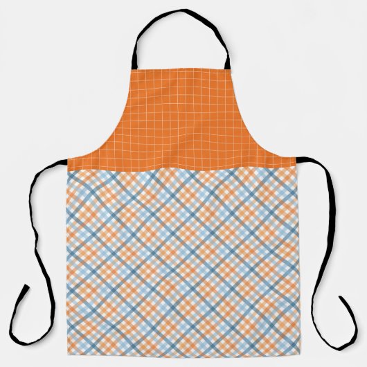 FALL ORANGE BLUE WHITE AUTUMN PLAID PATTERNS SCHORT (Voorkant)