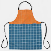 FALL ORANGE BLUE WHITE AUTUMN PLAID PATTERNS SCHORT (Voorkant)