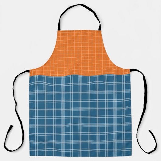 FALL ORANGE BLUE WHITE AUTUMN PLAID PATTERNS SCHORT (Voorkant)