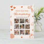 Fall Orange Hand Drawn How Old Was The Mommy Game Kaart (Staand voorkant)