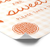 Fall Oranje Gingham Cutie Pie Baby's zijn Lief Poster (Hoek)