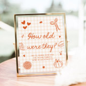 Fall Oranje Gingham Cutie Pie Hoe oud waren ze Poster