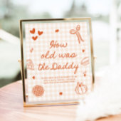 Fall Oranje Gingham Cutie Pie Hoe oud was de vader Poster