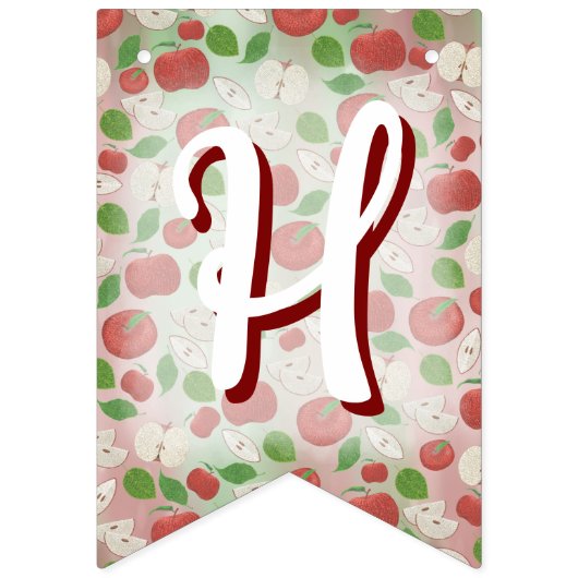 Fall Orchard Apple Harvest Birthday Bunting Banner (Tweede vlag)