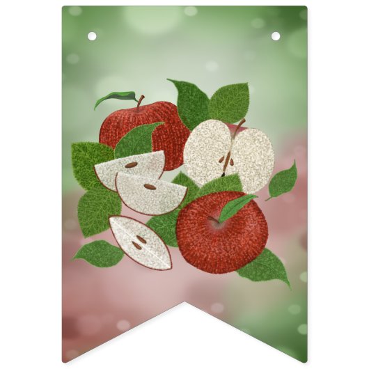 Fall Orchard Apple Harvest Birthday Bunting Banner (Eerste vlag)