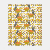 Fall Owls & Pumpkin Harvest Fleece Blanket Deken (Voorkant)