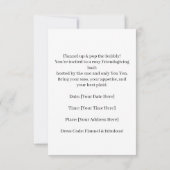 Fall Party Invitation Card – Cozy Autumn Gathering Kaart (Achterkant)