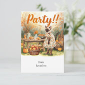 Fall Party Invitation Card – Cozy Autumn Gathering Kaart (Staand voorkant)