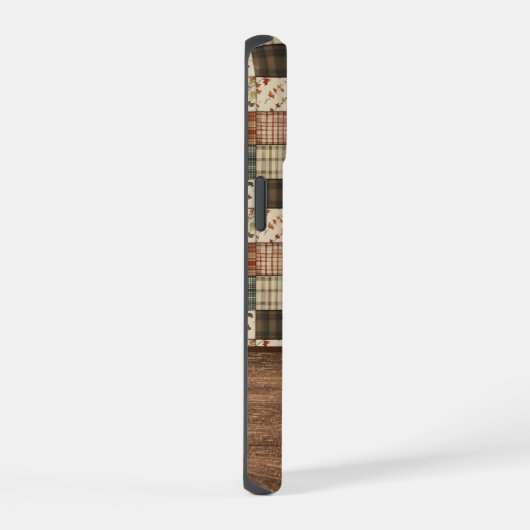 Fall Patchwork Quilt Phone Case | Personalized iPhone 15 Case (Rechterkant)