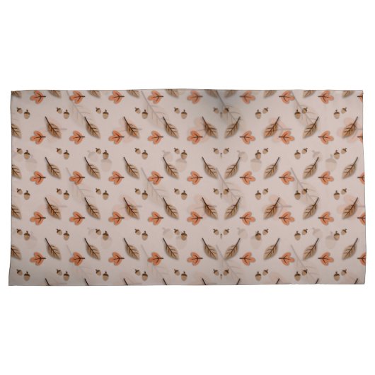 Fall Pattern Pillowcases – Matching Bedroom Beddin Kussensloop (Voorkant-Rechts)