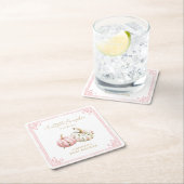 Fall Pink Baby Shower Drink Coasters Kartonnen Onderzetters (Insitu)