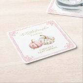 Fall Pink Baby Shower Drink Coasters Kartonnen Onderzetters (Schuin)