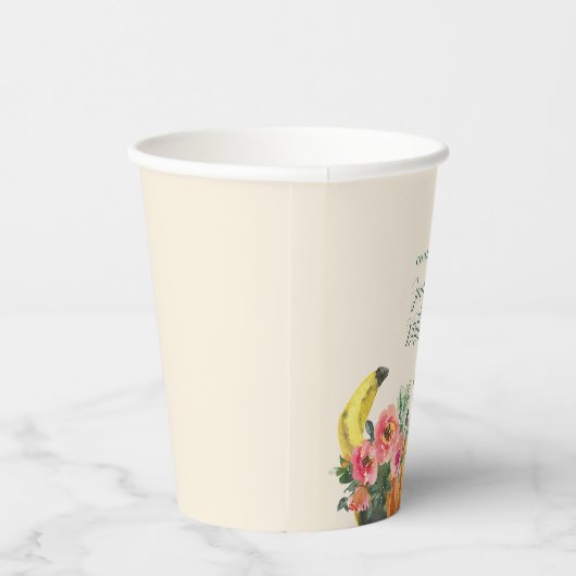 Fall Pink Floral Pumpkins Autumn Birthday Party Papieren Bekers (Rechts)