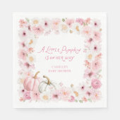 Fall Pink Pumpkin Girl Baby Shower Servet (Voorkant)
