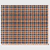 Fall Plaid Faux Fabric Texture Wrapping Paper Roll Cadeaupapier (Vlak)