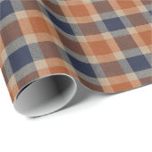 Fall Plaid Faux Fabric Texture Wrapping Paper Roll Cadeaupapier (Rol Hoek)