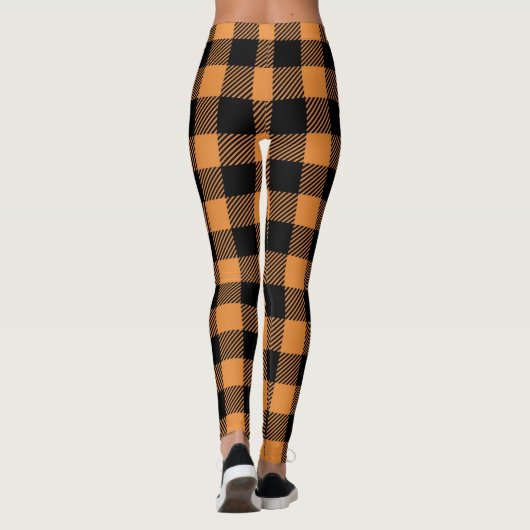 Fall Plaid Pattern Leggings (Achterkant)