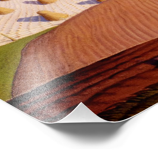 Fall Plowing, 1931 by Grant Wood Foto Afdruk (Hoek)