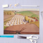 Fall Plowing, 1931 by Grant Wood Tissuepapier (Craft)