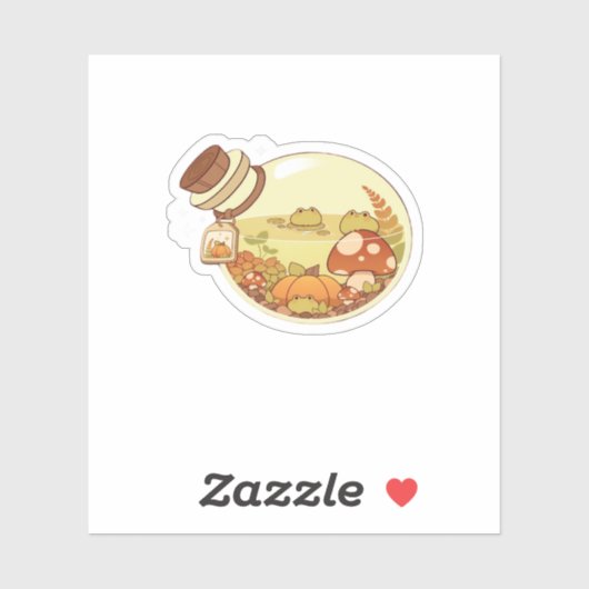 Fall Potion With Froggies Classic Sticker (Vel)