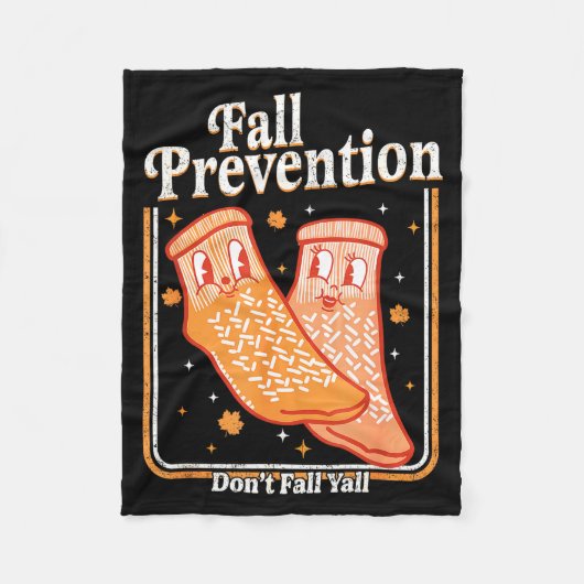 Fall Prevention Don't Fall Y'all Physical Therapy Fleece Deken (Voorkant)