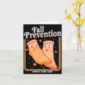 Fall Prevention Don't Fall Y'all Physical Therapy Kaart (Gele Bloem)