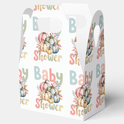 Fall Pumpkin Baby Shower Bedankdoosjes (Geopend)