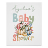 Fall Pumpkin Baby Shower  Perfect Poster (Voorkant)