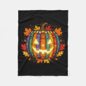 Fall Pumpkin Book Lover, Soky Librarian Teacher Ha Fleece Deken (Voorkant)