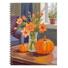 Fall Pumpkin Bouquet | Orange Flowers Autumn Notitieboek