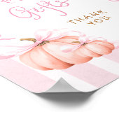 Fall Pumpkin Floral Baby Shower Cards and Gifts Poster (Hoek)
