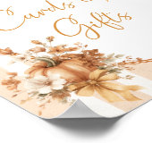 Fall Pumpkin Floral Baby Shower Cards and Gifts Poster (Hoek)