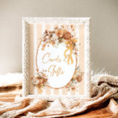 Fall Pumpkin Floral Baby Shower Cards and Gifts Poster