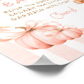 Fall Pumpkin Floral Baby Shower Mom-osa Bar Poster (Hoek)