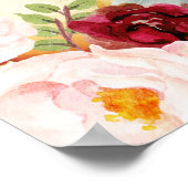 Fall Pumpkin Floral Bridal Shower Welcome Sign Poster (Hoek)