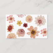 Fall Pumpkin Floral Diaper Raffle Ticket Informatiekaartje (Achterkant)